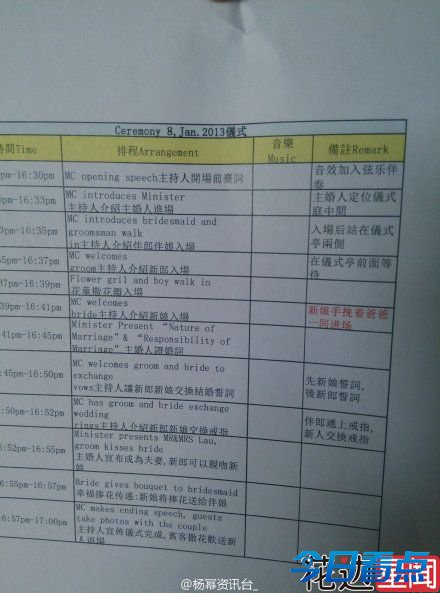 直播：杨幂刘恺威婚礼拥吻 执子之手与子偕老